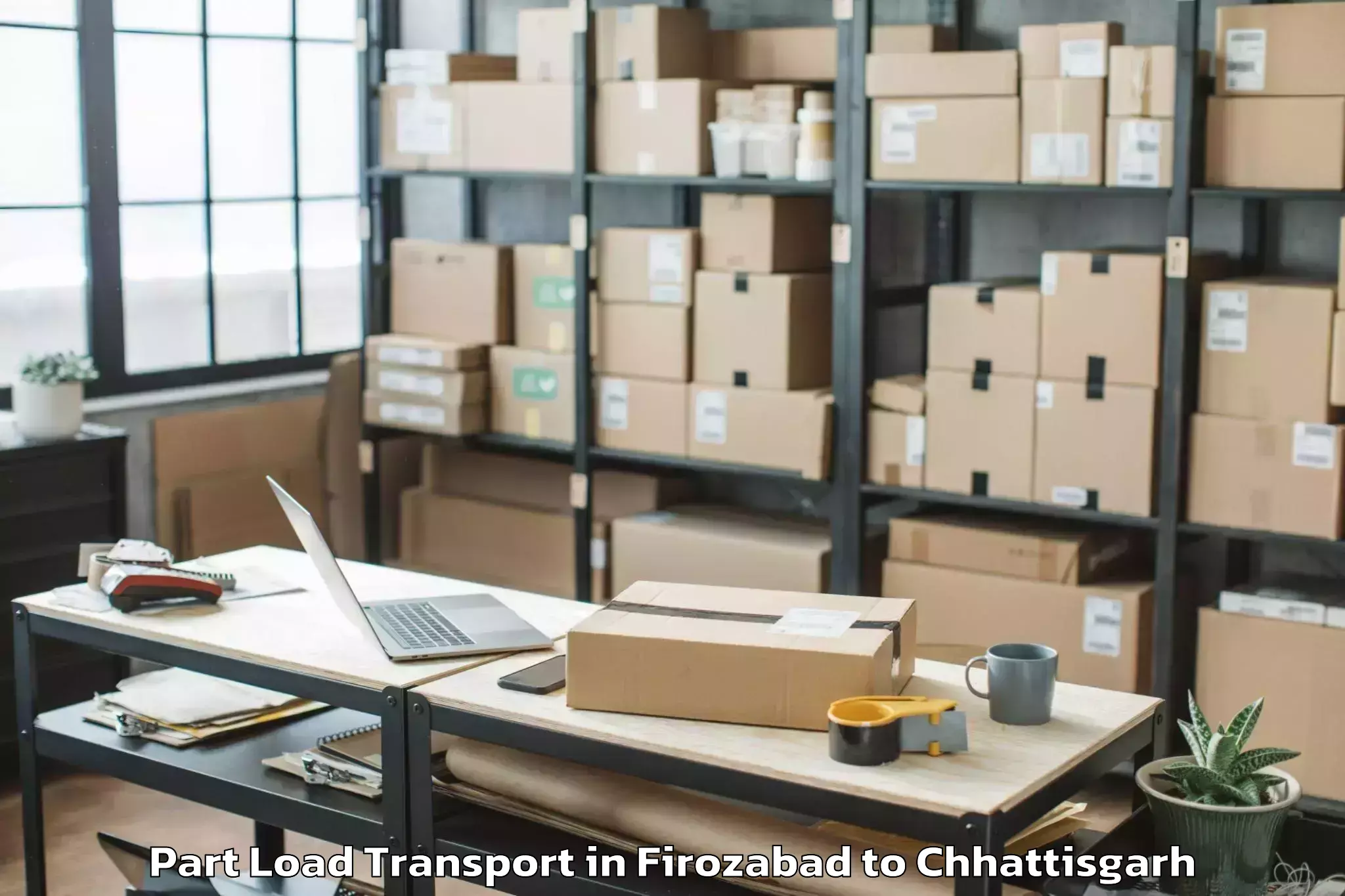 Reliable Firozabad to Dabhara Part Load Transport